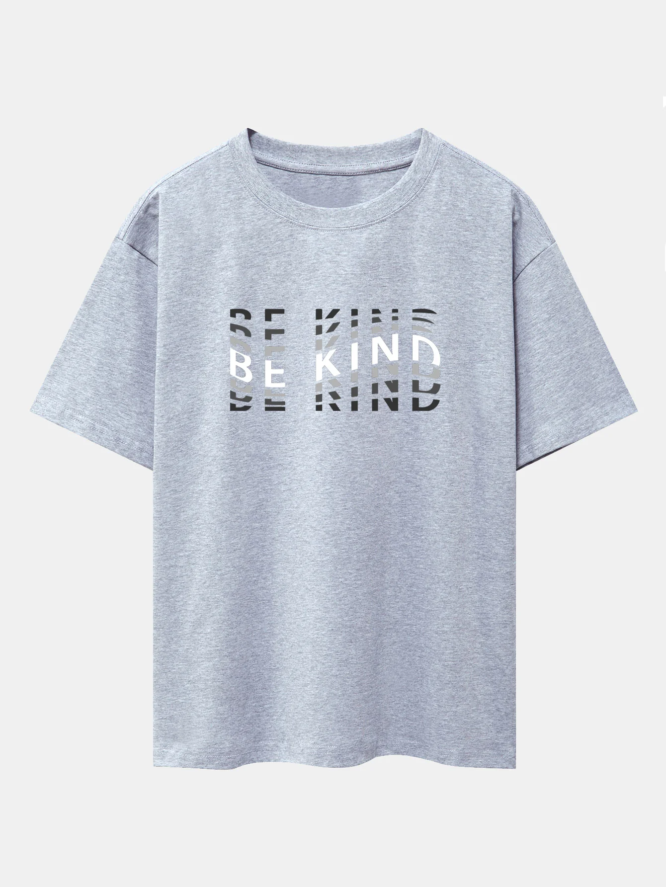 Sei nett Druck Drop-Shoulder Oversize T-Shirt - Image 12