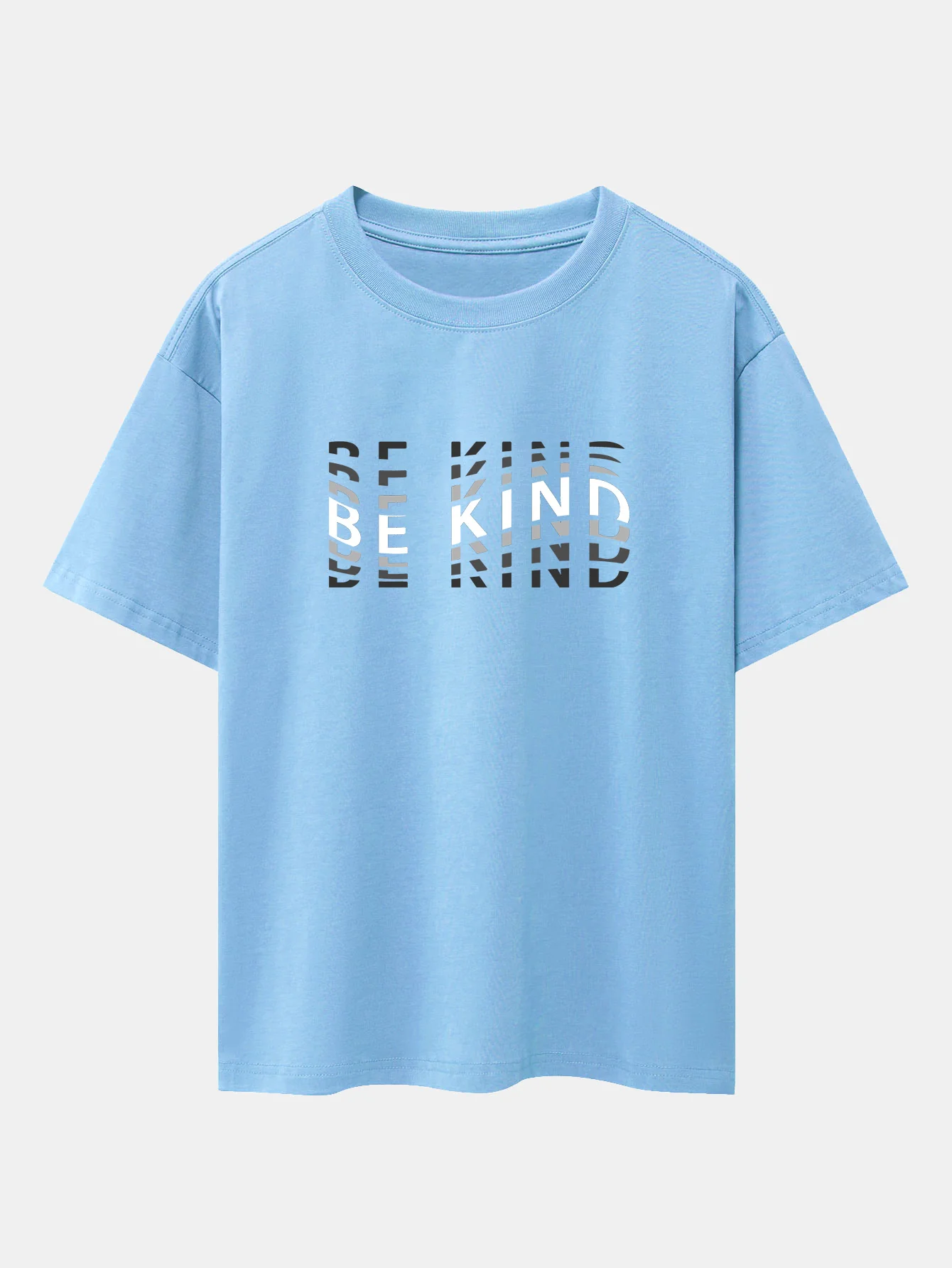 Sei nett Druck Drop-Shoulder Oversize T-Shirt - Image 13