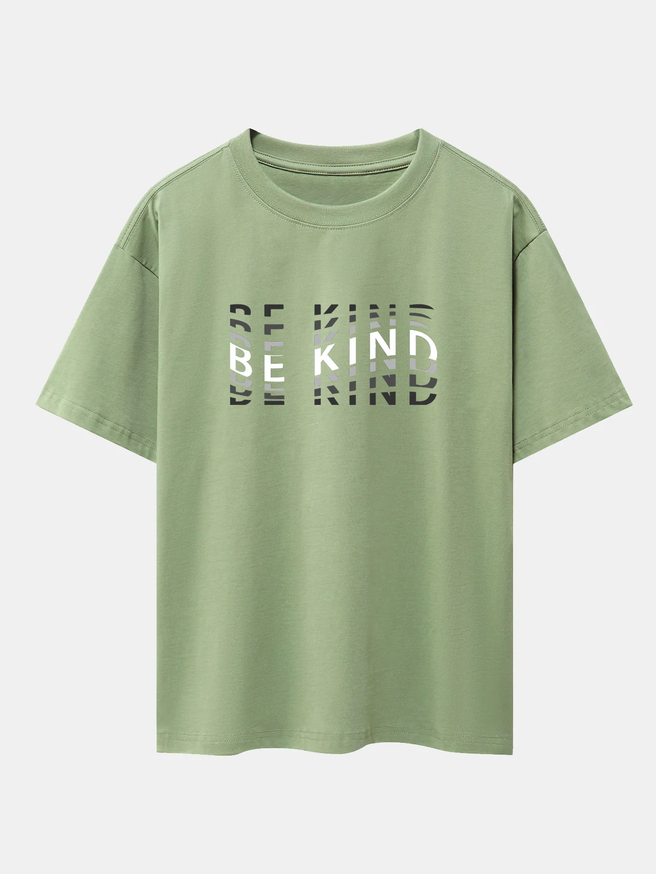 Sei nett Druck Drop-Shoulder Oversize T-Shirt - Image 6