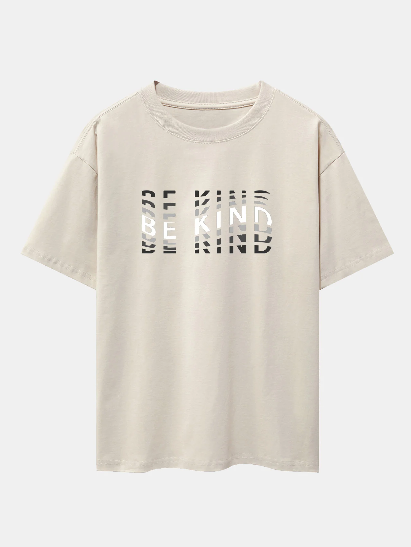 Sei nett Druck Drop-Shoulder Oversize T-Shirt - Image 9