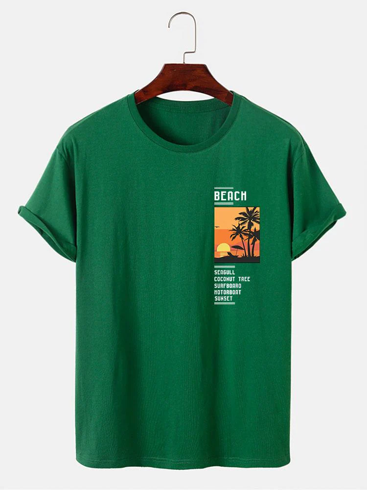 Strandlandschaft Slogan Druck T-Shirt - Image 10