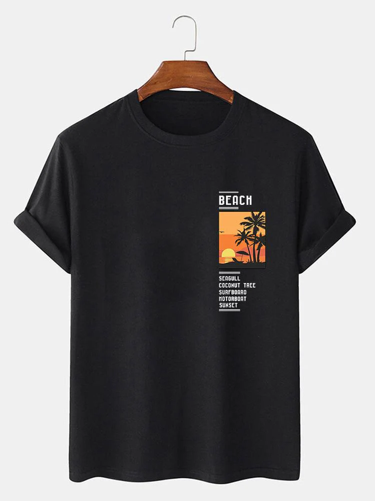 Strandlandschaft Slogan Druck T-Shirt - Image 3