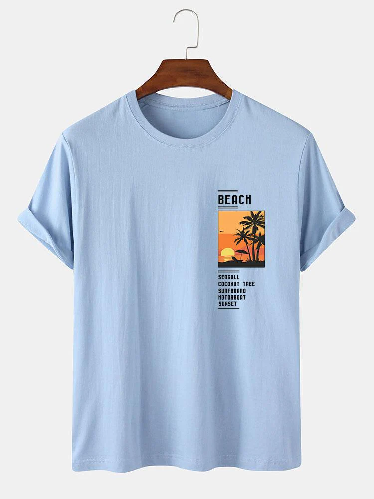 Strandlandschaft Slogan Druck T-Shirt - Image 4
