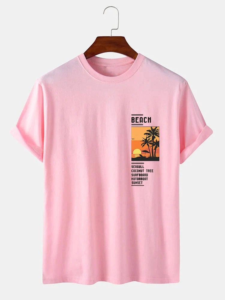 Strandlandschaft Slogan Druck T-Shirt - Image 5