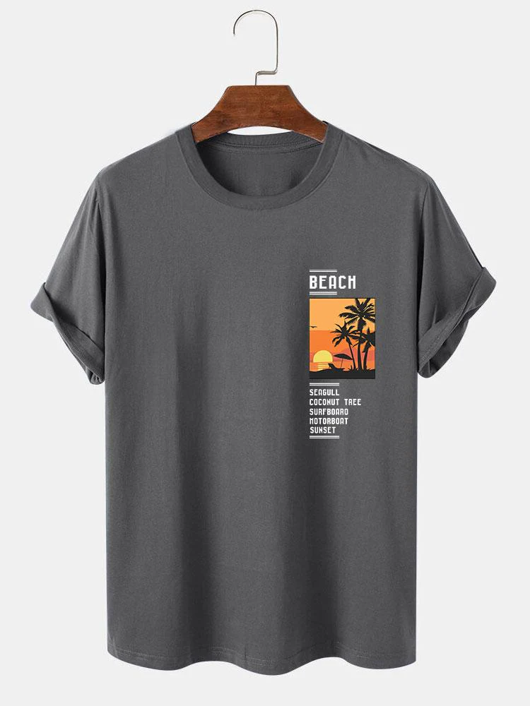 Strandlandschaft Slogan Druck T-Shirt - Image 6