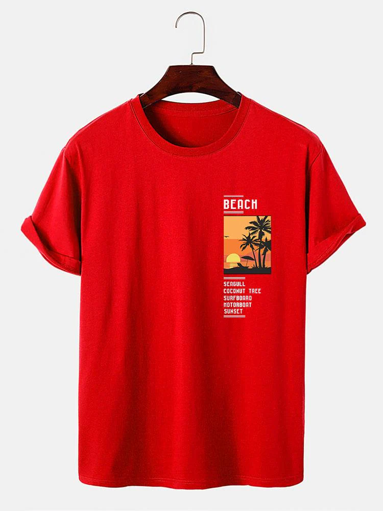 Strandlandschaft Slogan Druck T-Shirt - Image 9
