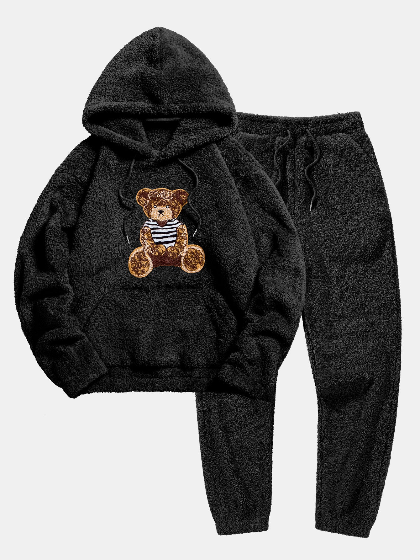 Bär Bestickter Aufnäher Teddy Hoodie & Teddy Jogginghose - Image 3