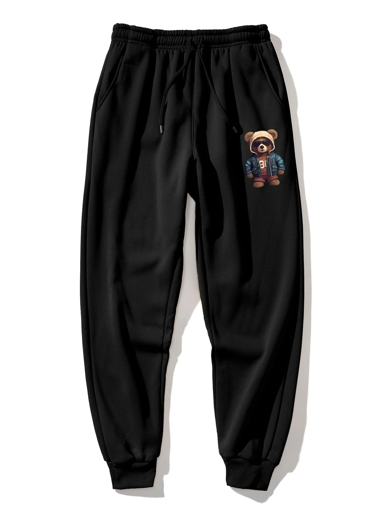 Bär In Lederjacke Druck Hoodie & Jogginghose - Image 17