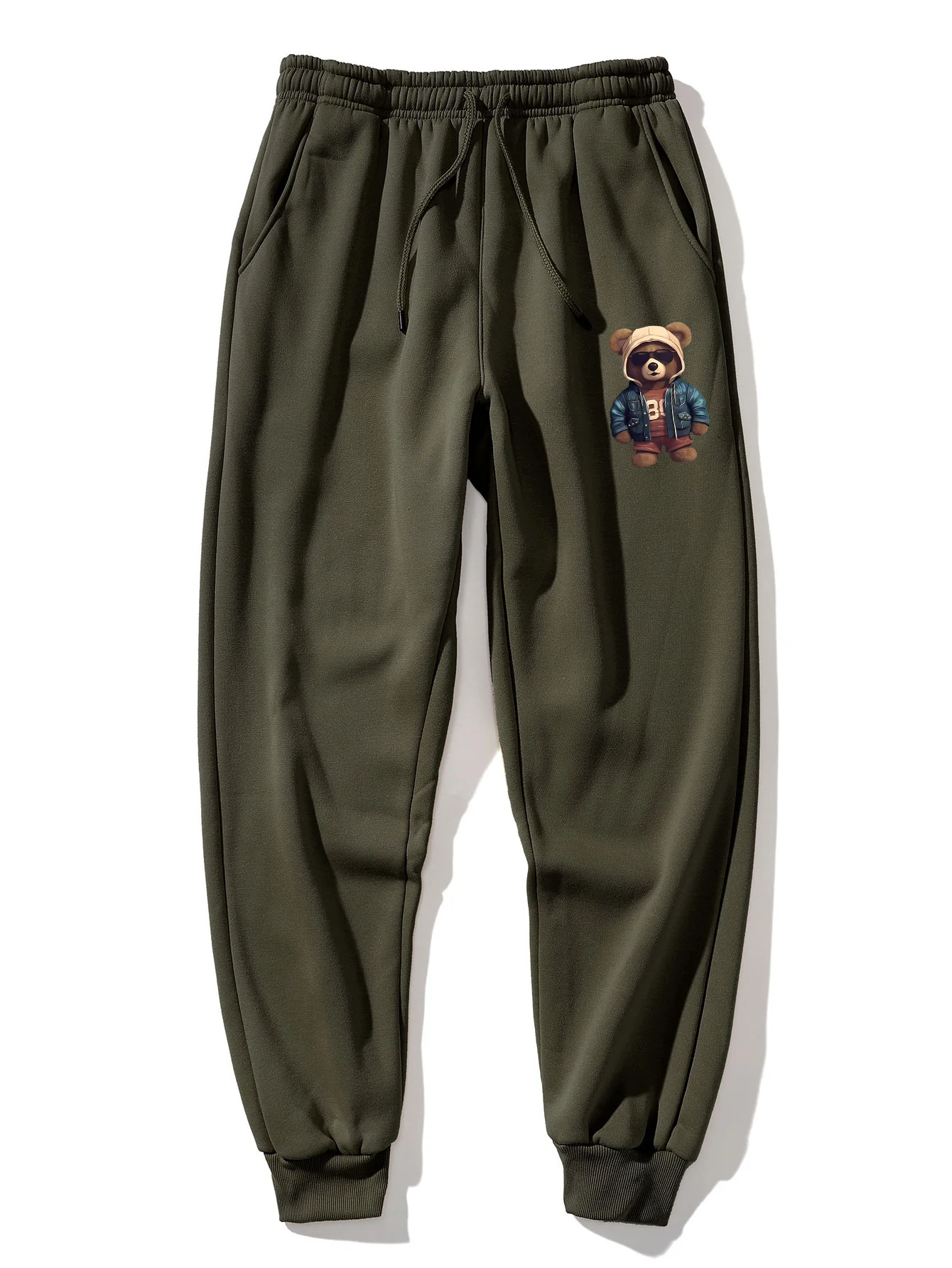 Bär In Lederjacke Druck Hoodie & Jogginghose - Image 19