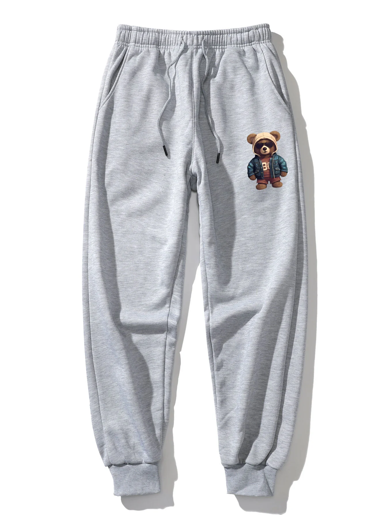 Bär In Lederjacke Druck Hoodie & Jogginghose - Image 21