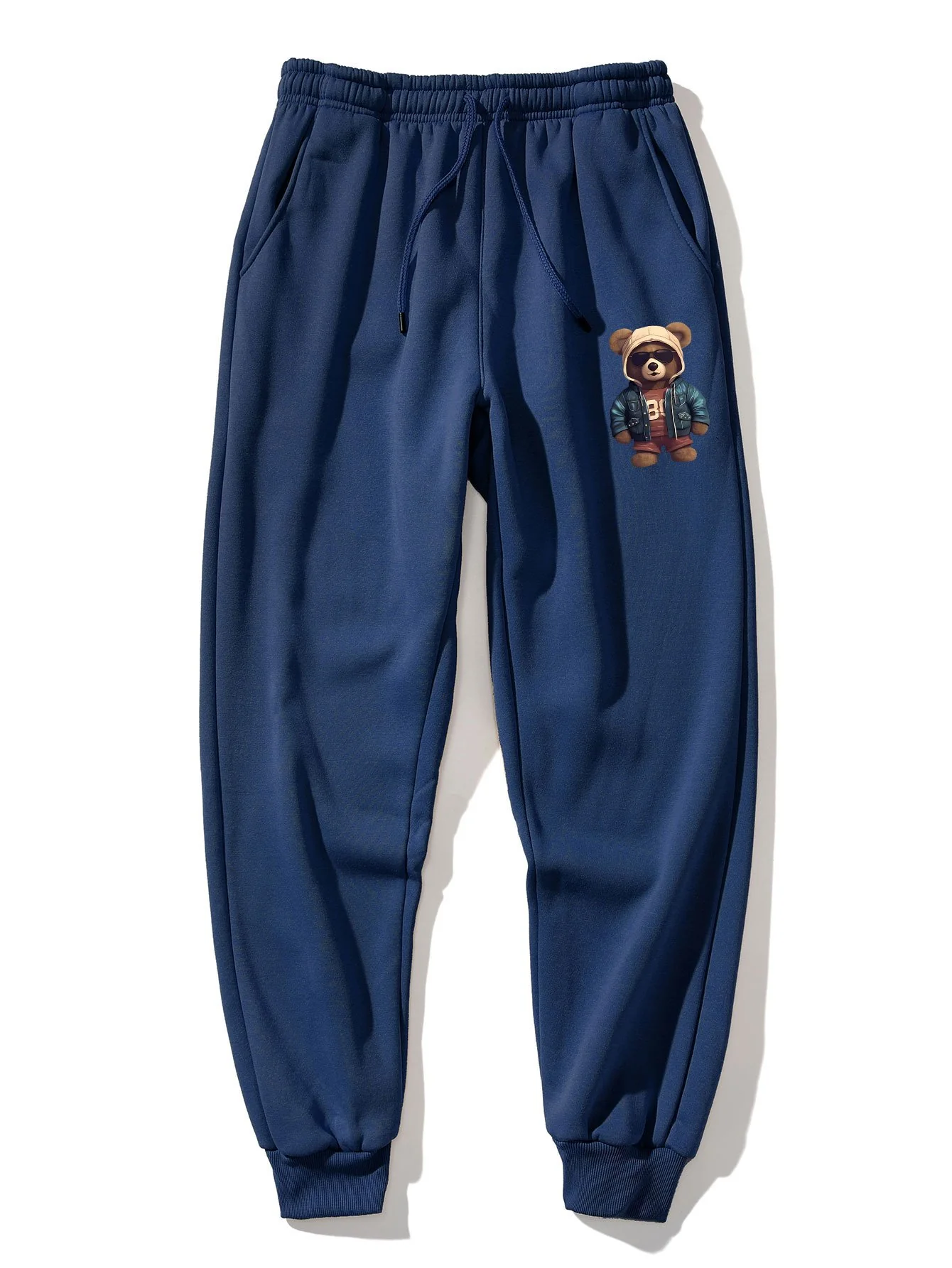 Bär In Lederjacke Druck Jogginghose - Image 3