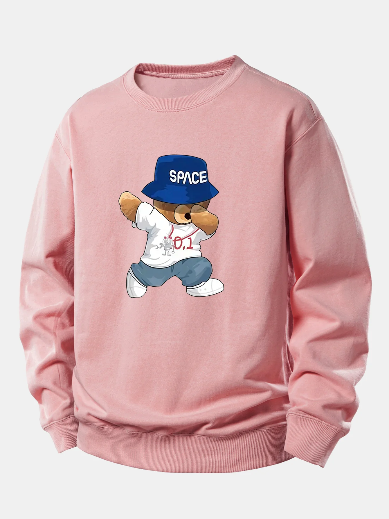 Sweatshirt mit Bärenmotiv und Hut, lockere Passform - Image 3