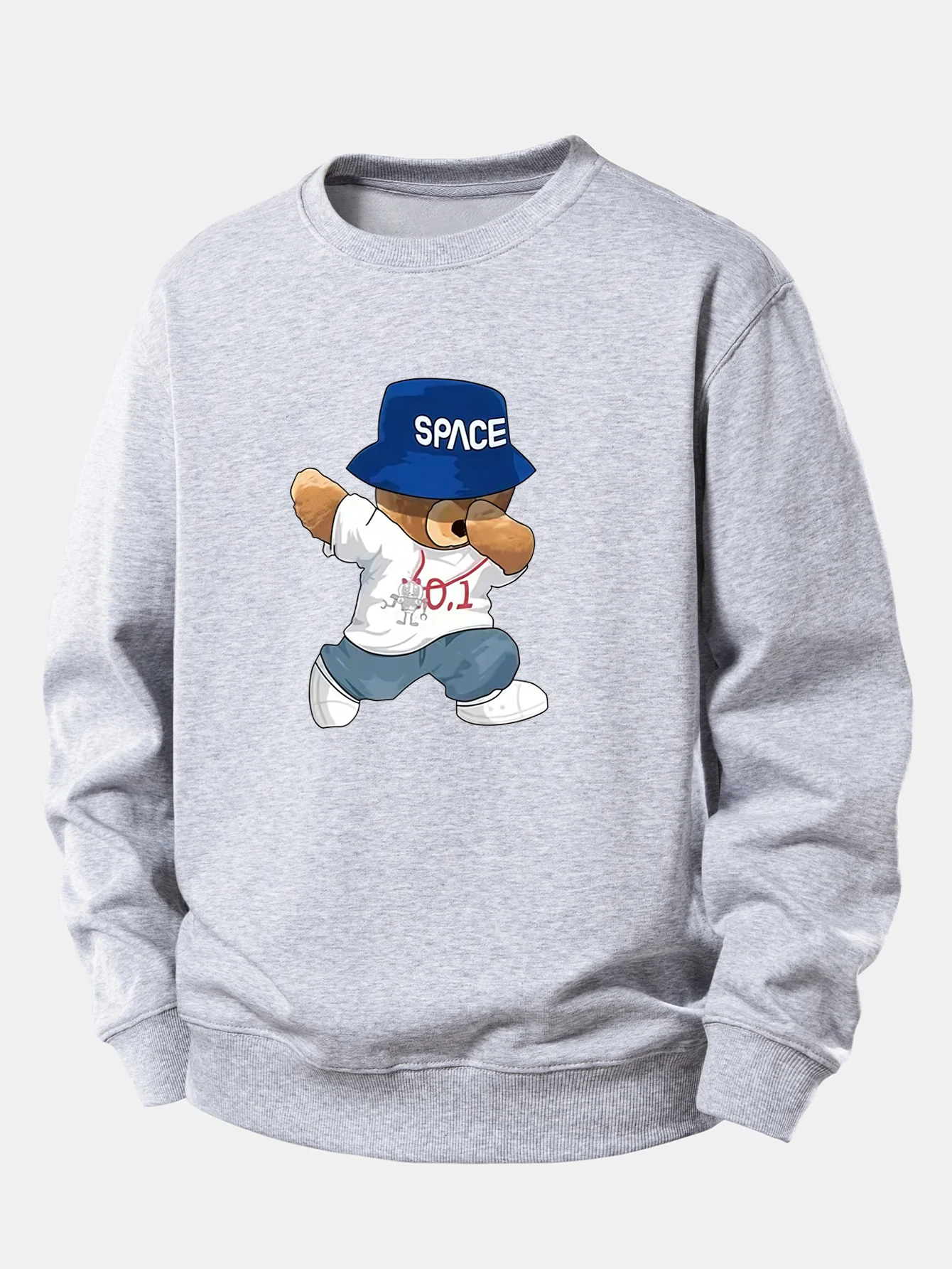 Sweatshirt mit Bärenmotiv und Hut, lockere Passform - Image 5