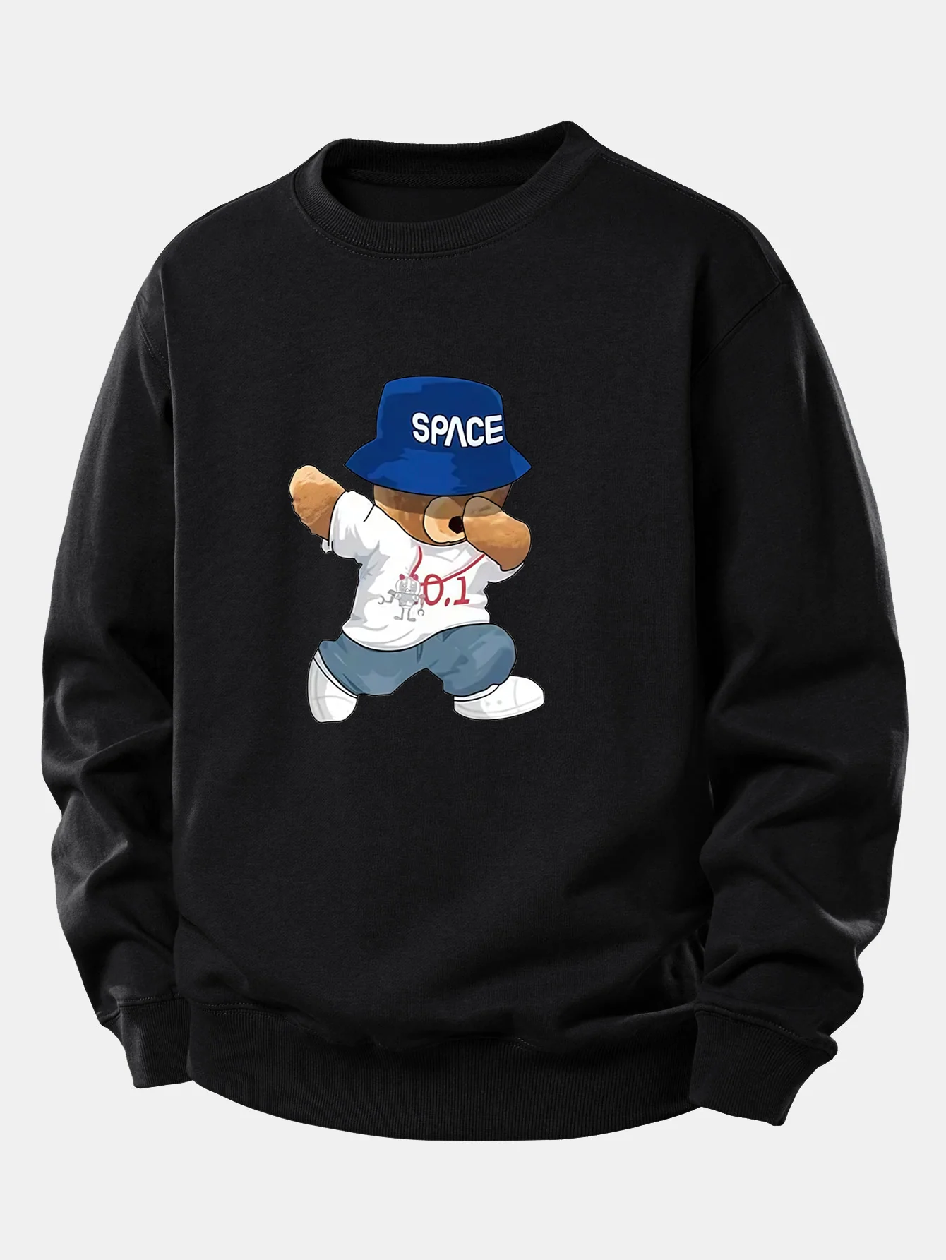 Sweatshirt mit Bärenmotiv und Hut, lockere Passform - Image 6
