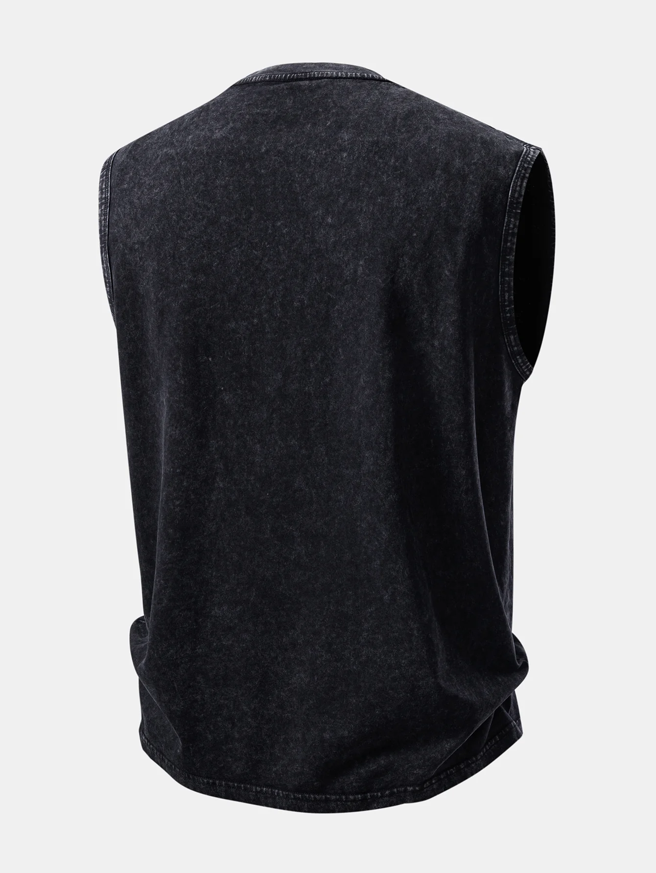 Beer Print Washed Distressed Tank Top - Image 2