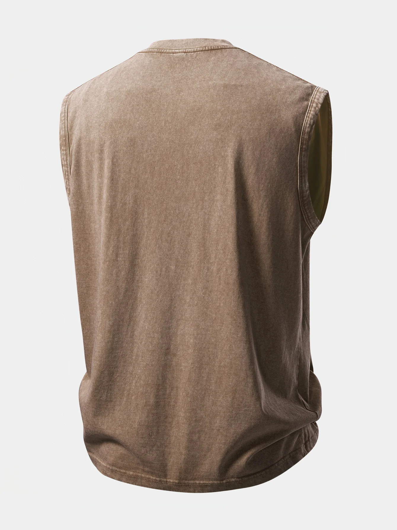 Beer Print Washed Distressed Tank Top - Image 6
