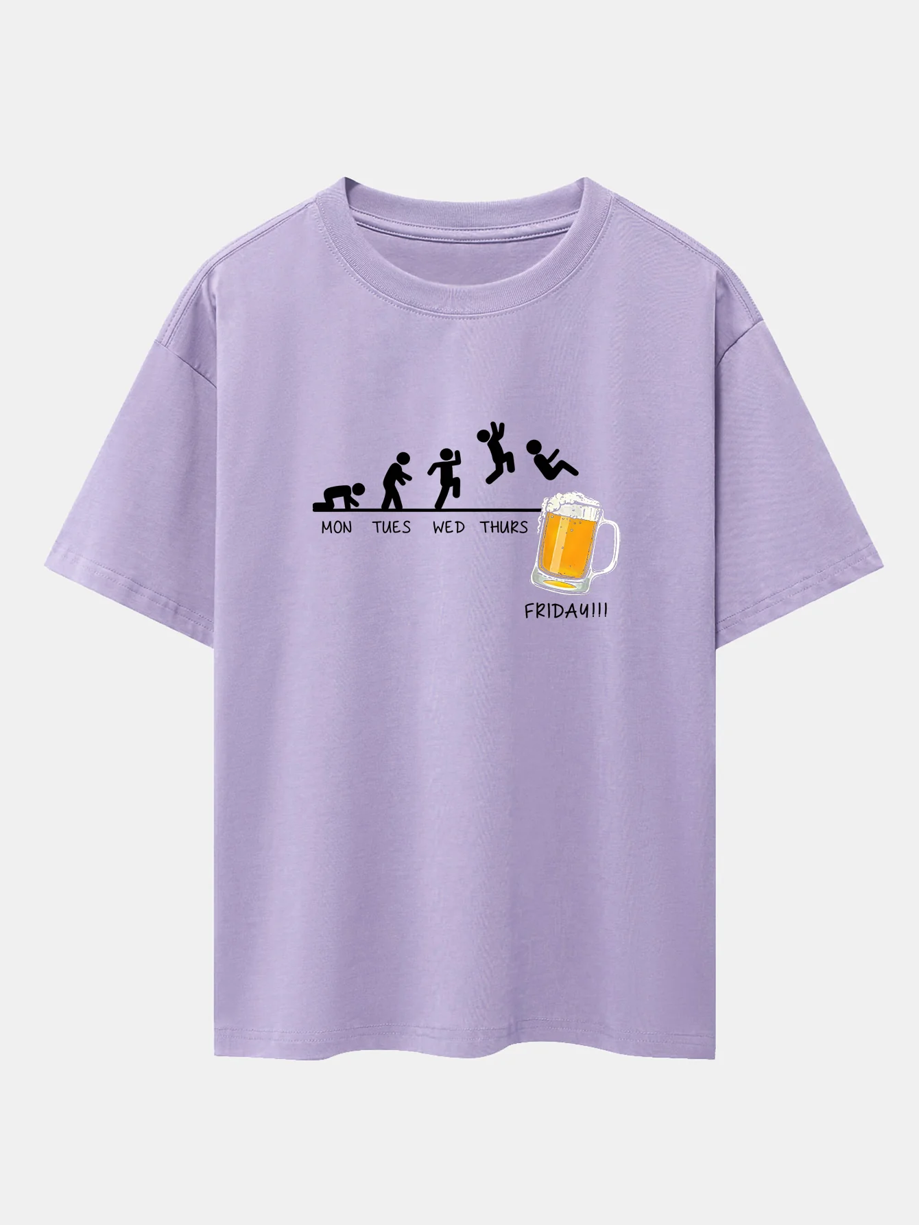 Beer Weekly Evolution Print Drop Shoulder Oversize T-Shirt - Image 15