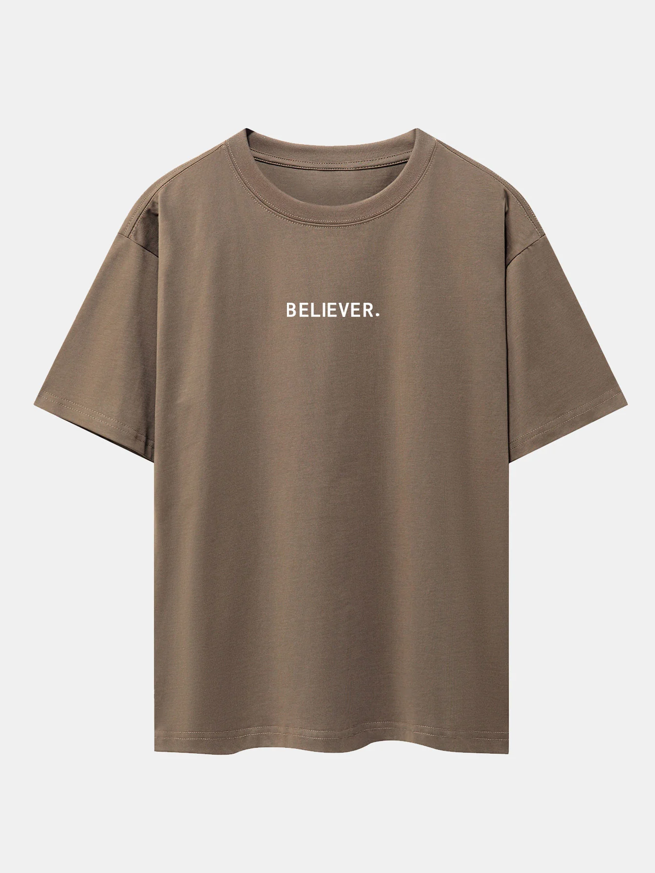 Believer Print Drop Shoulder Oversize T-Shirt - Image 10