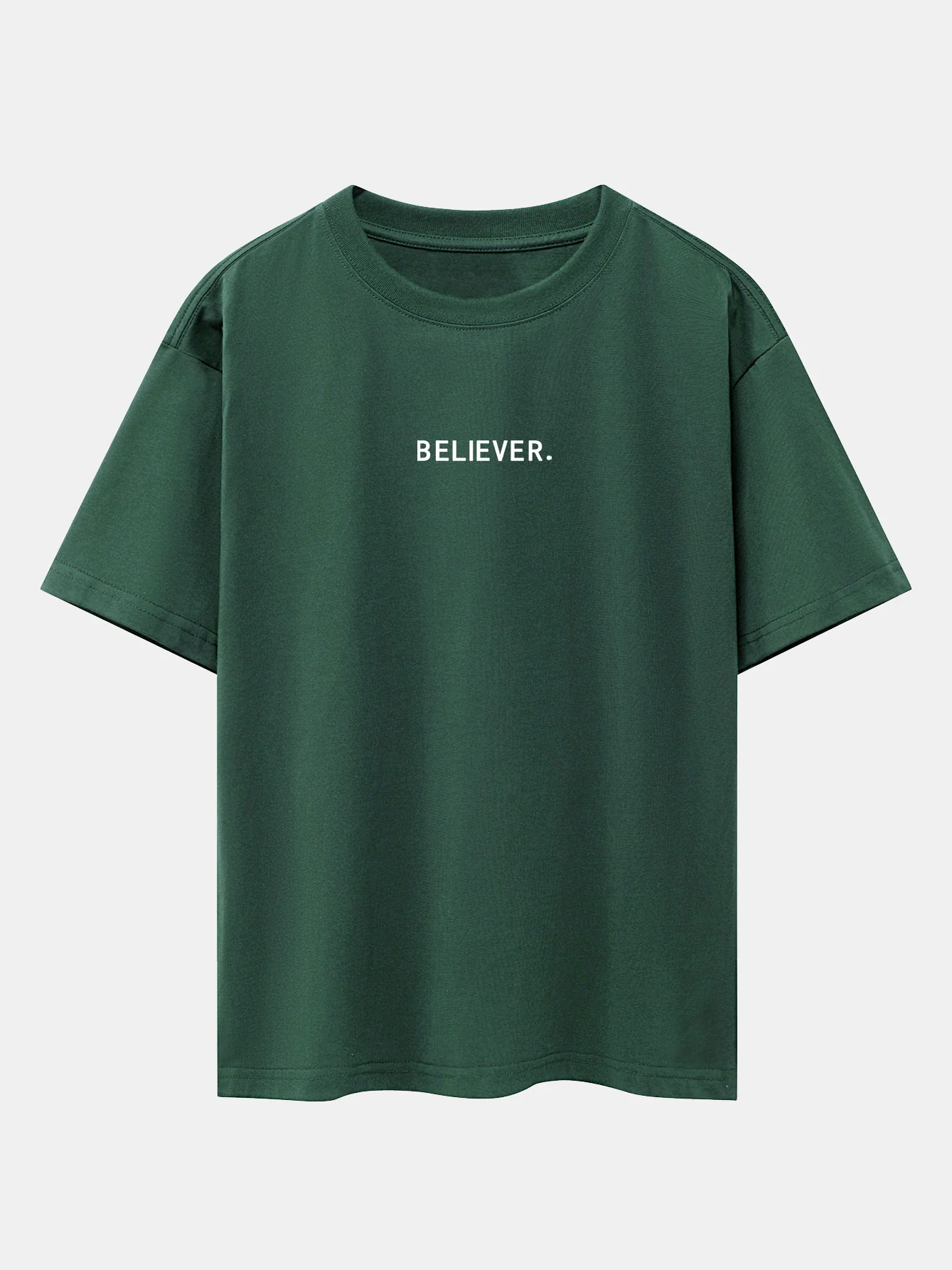 Believer Print Drop Shoulder Oversize T-Shirt - Image 14