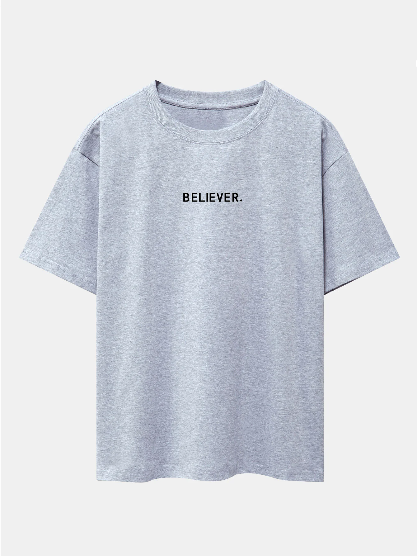 Believer Print Drop Shoulder Oversize T-Shirt - Image 6