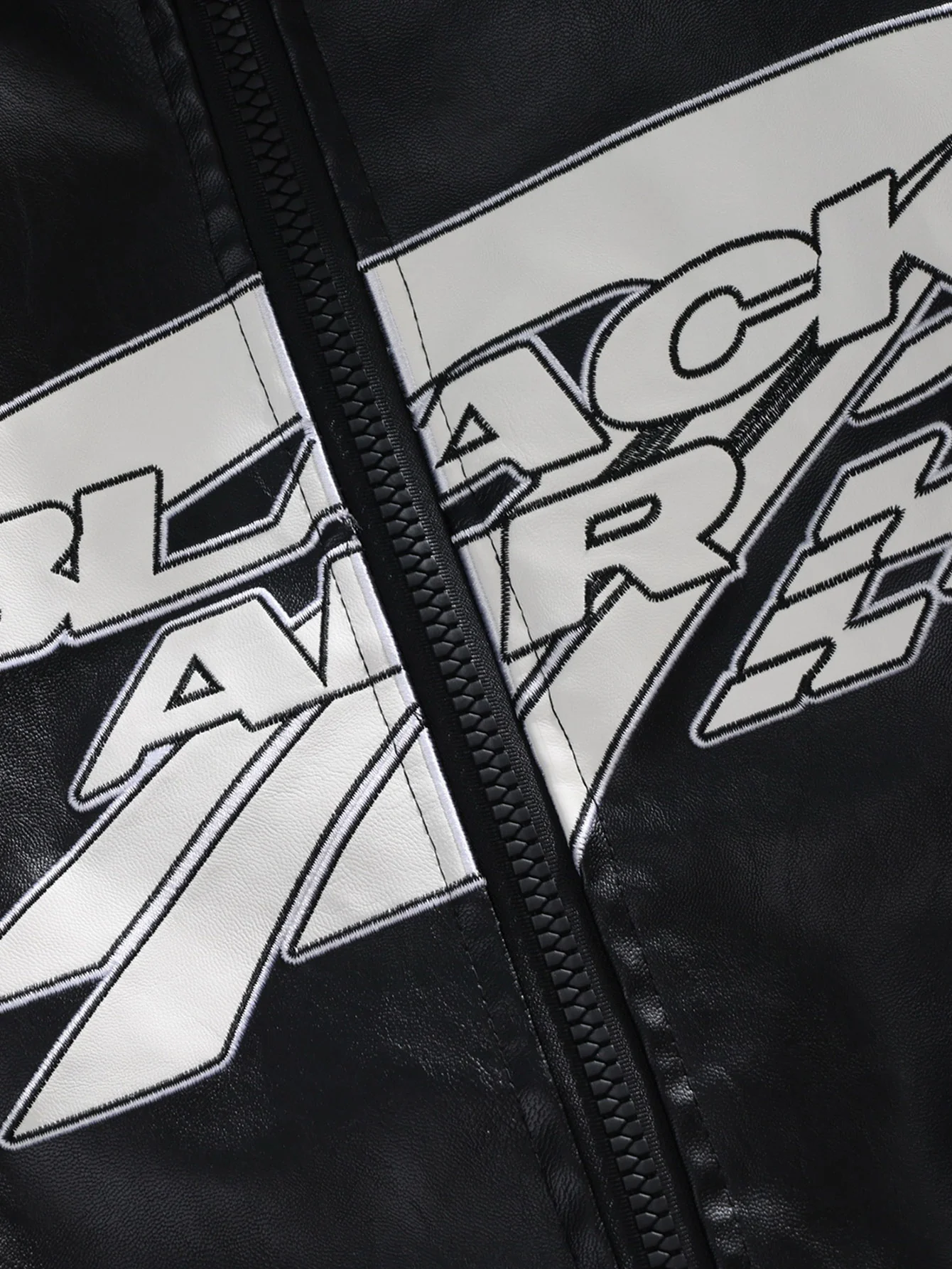 Schwarze Air Leder Rennjacke - Image 14