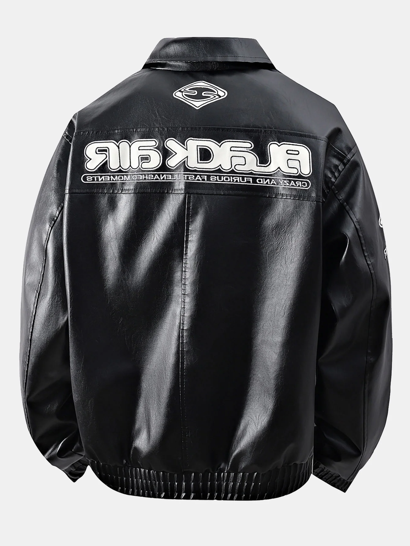 Schwarze Air Leder Rennjacke - Image 4