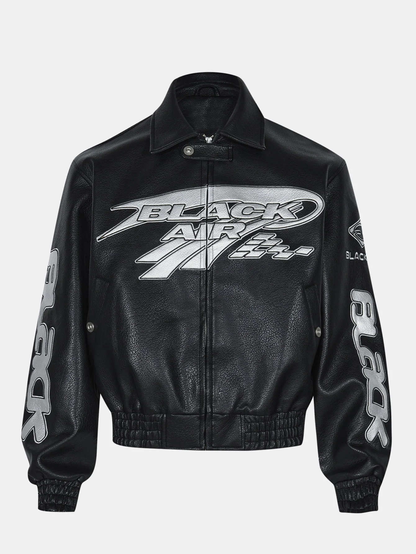 Schwarze Air Techwear Lederjacke - Image 7