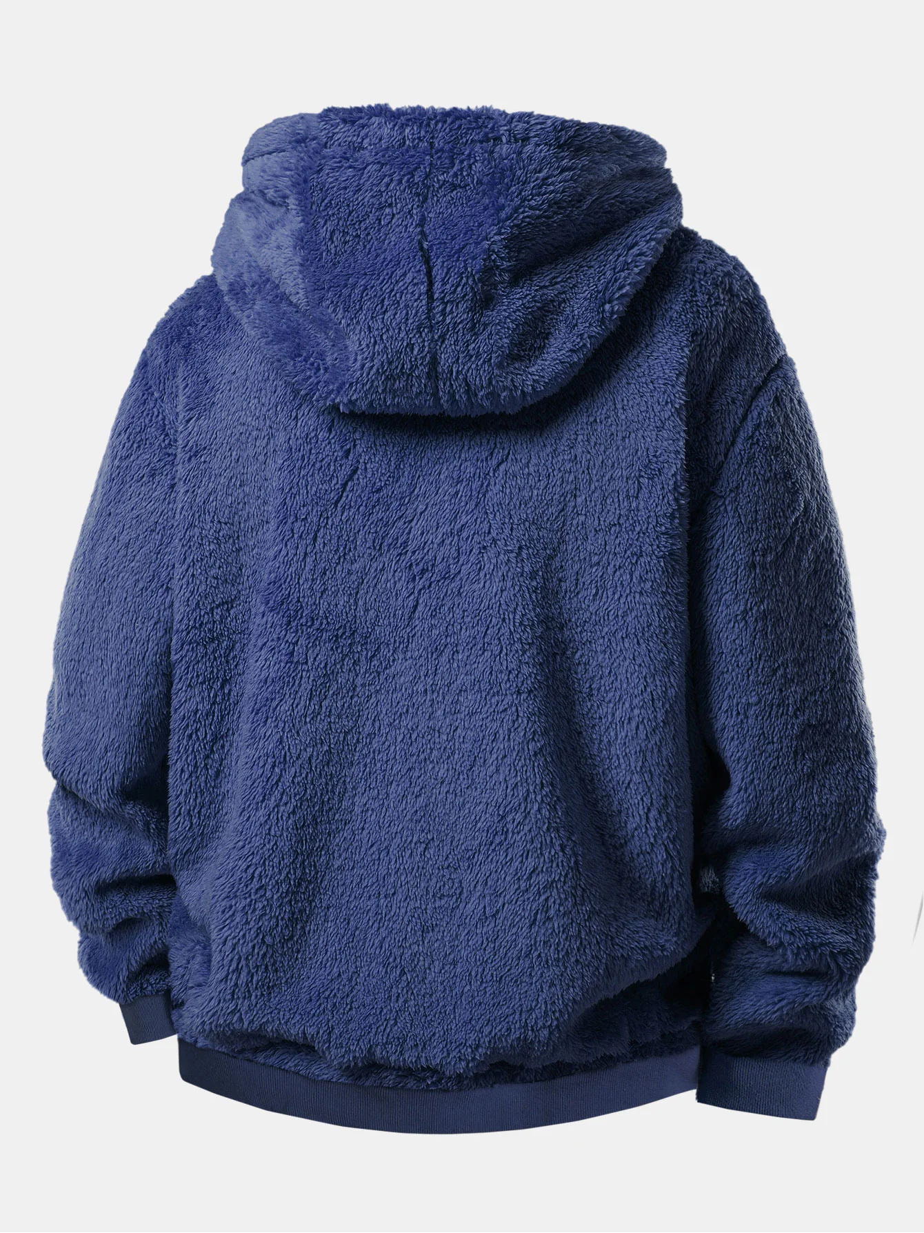 Black Cat Embroidered Teddy Zip Up Hoodie - Image 4
