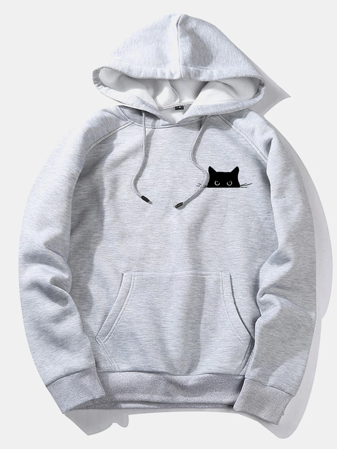 Schwarze Katzen Druck Hoodie - Image 3