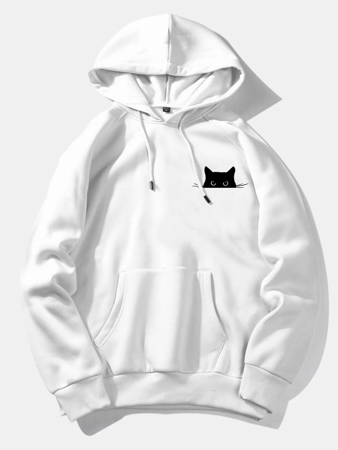 Schwarze Katzen Druck Hoodie - Image 5
