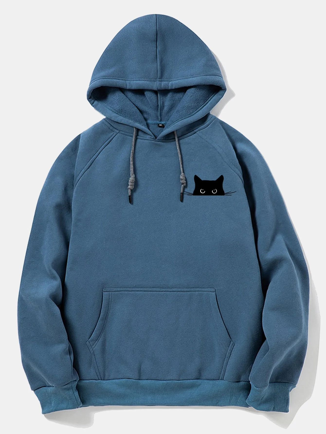 Schwarze Katzen Druck Hoodie - Image 7