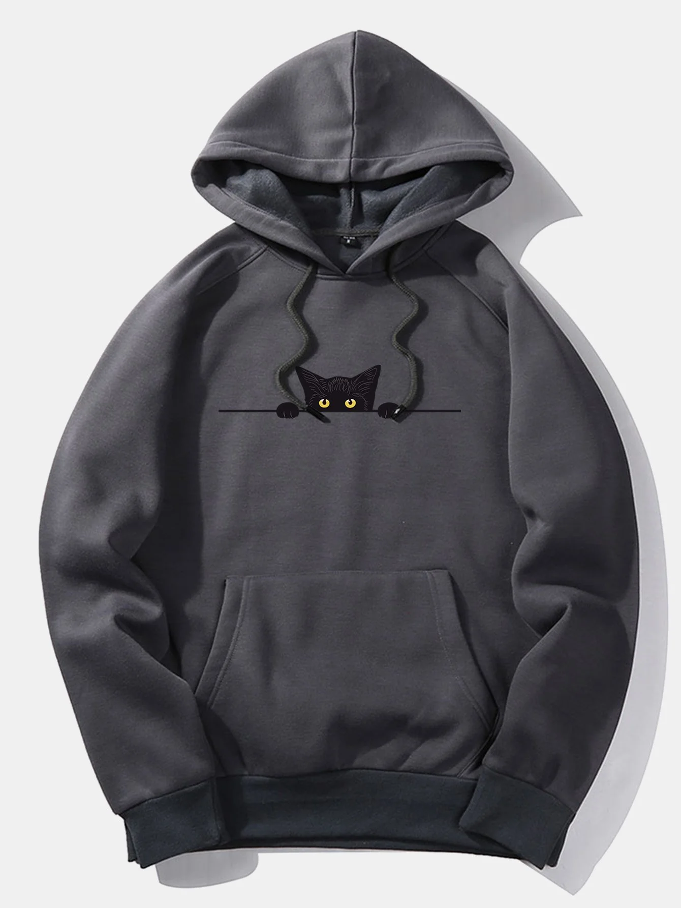 Schwarze Katzen Druck Hoodie - Image 3