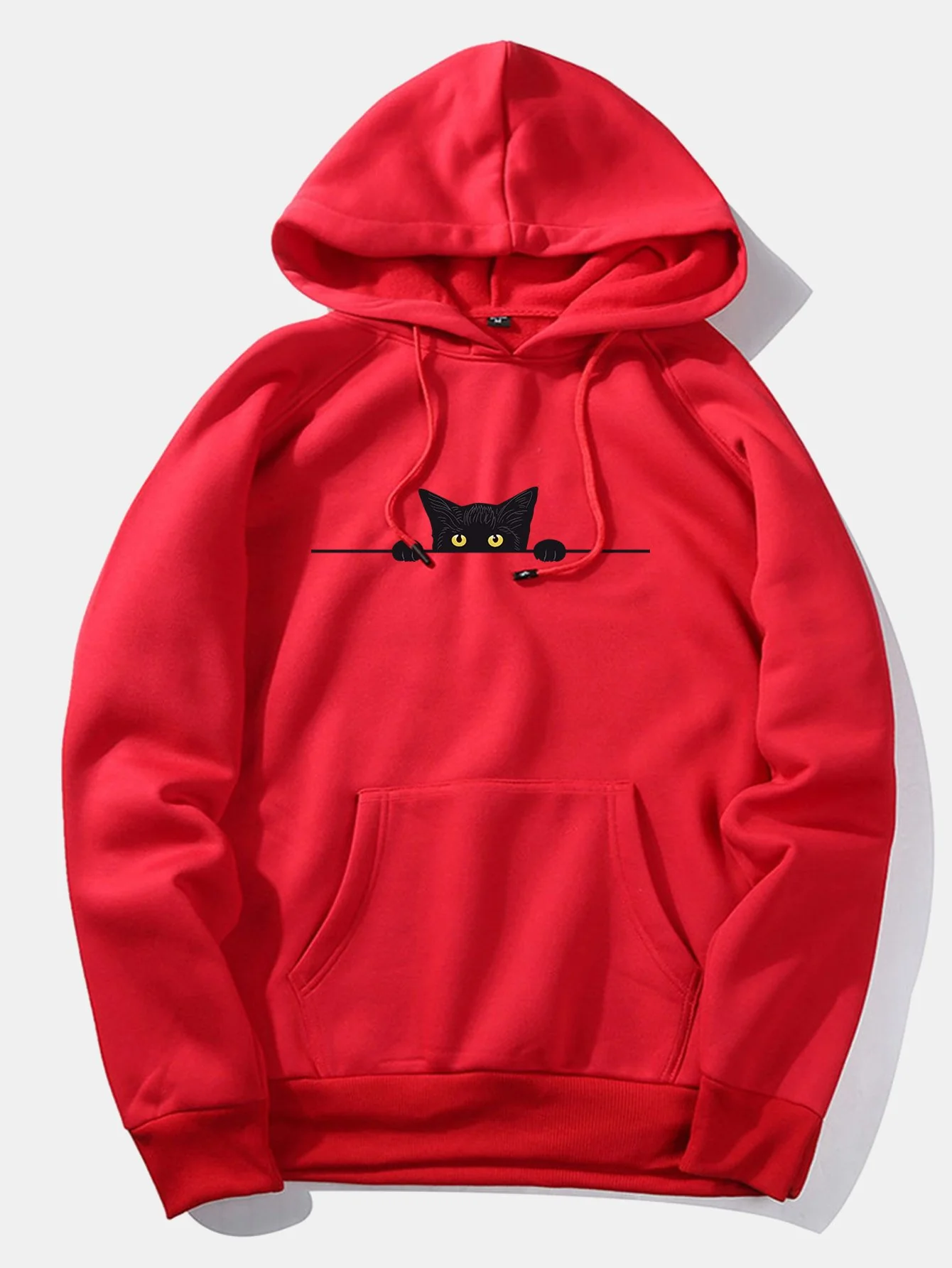 Schwarze Katzen Druck Hoodie - Image 4