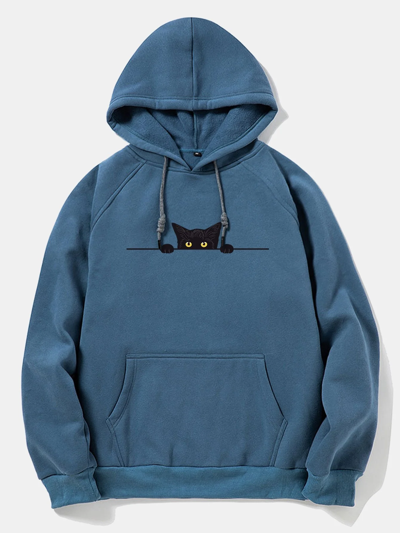 Schwarze Katzen Druck Hoodie - Image 6