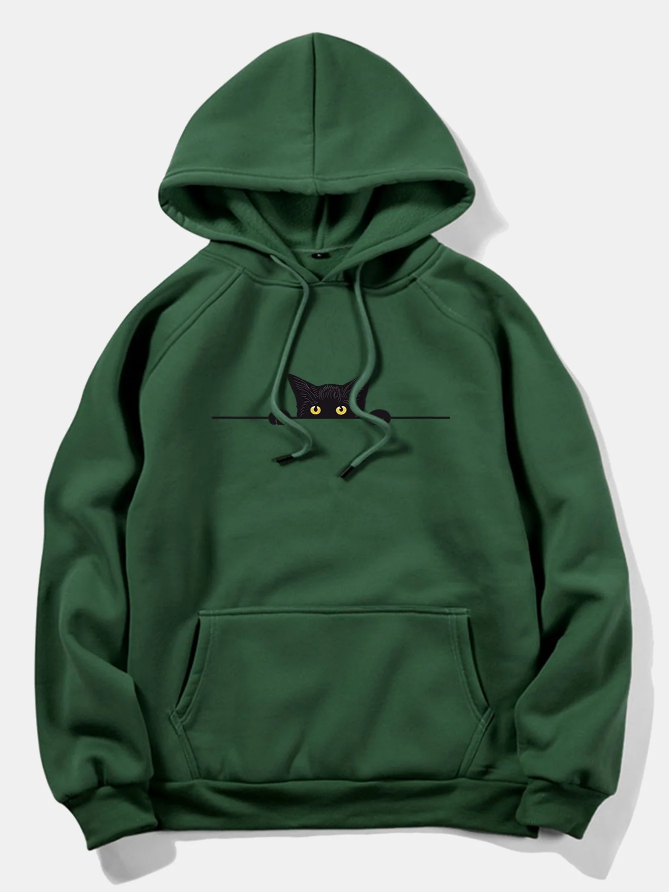 Schwarze Katzen Druck Hoodie - Image 9