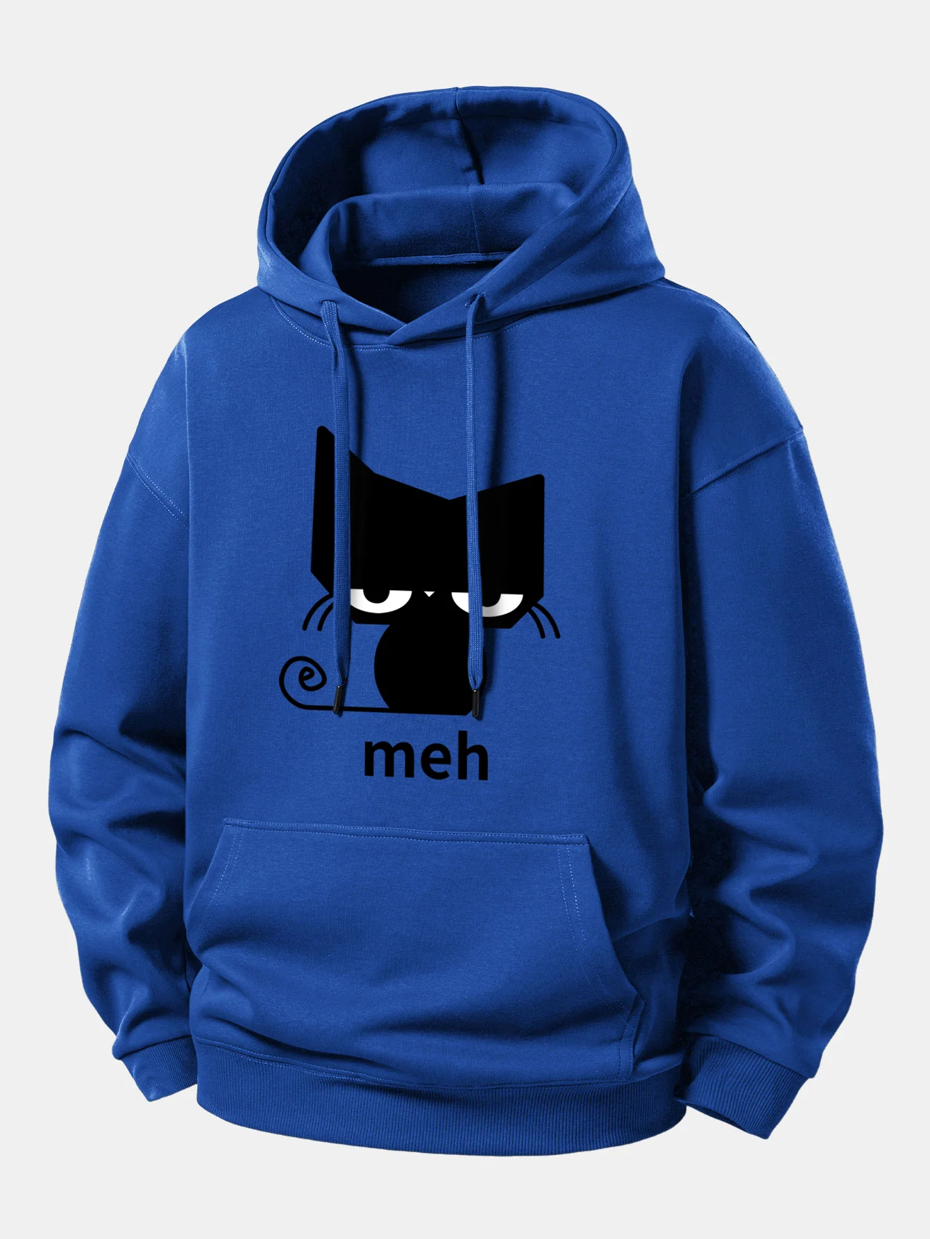 Black Cat Print Relax Fit Hoodie - Image 10