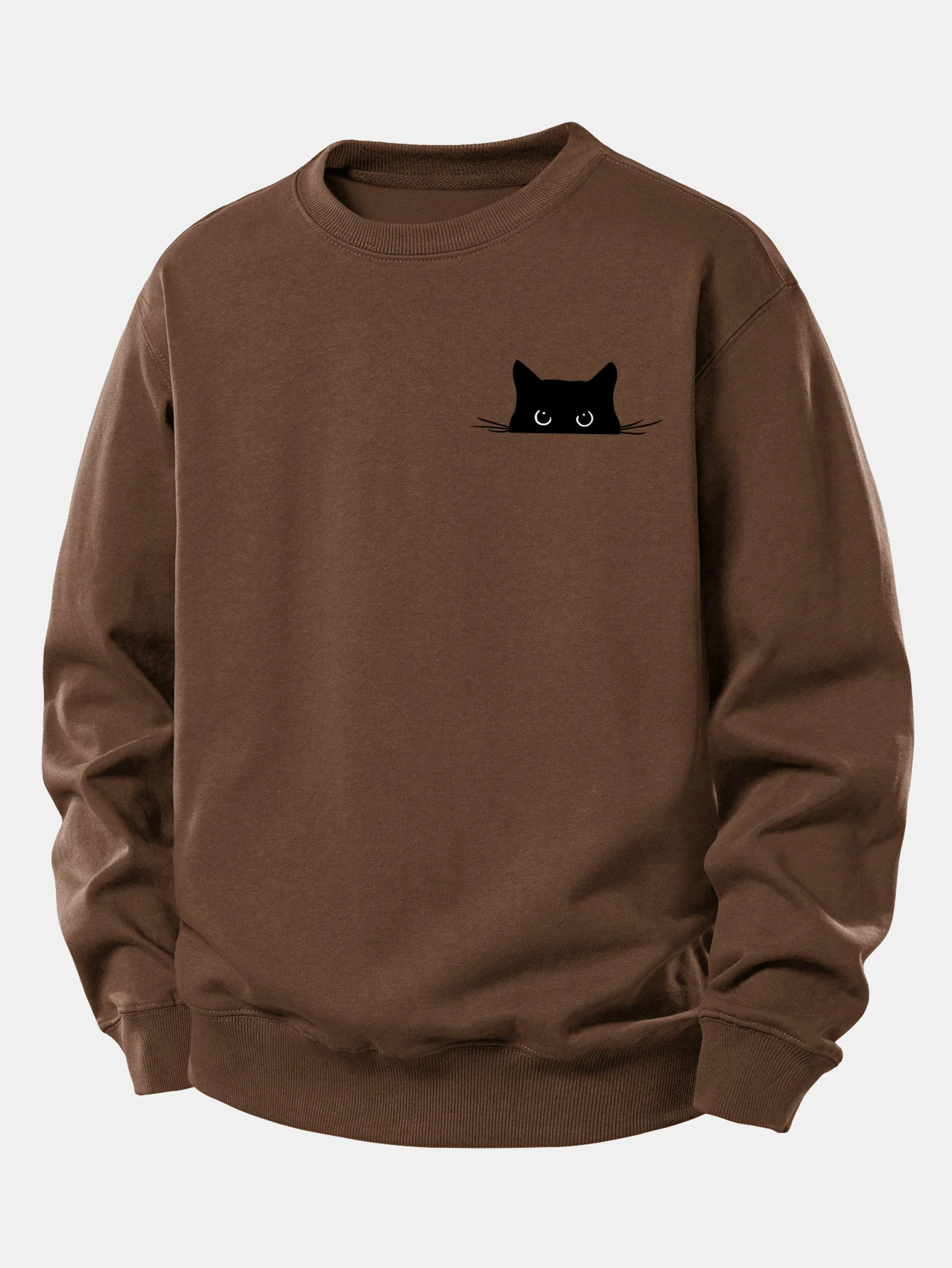 Black Cat Print Relax Fit Sweatshirt - Image 7
