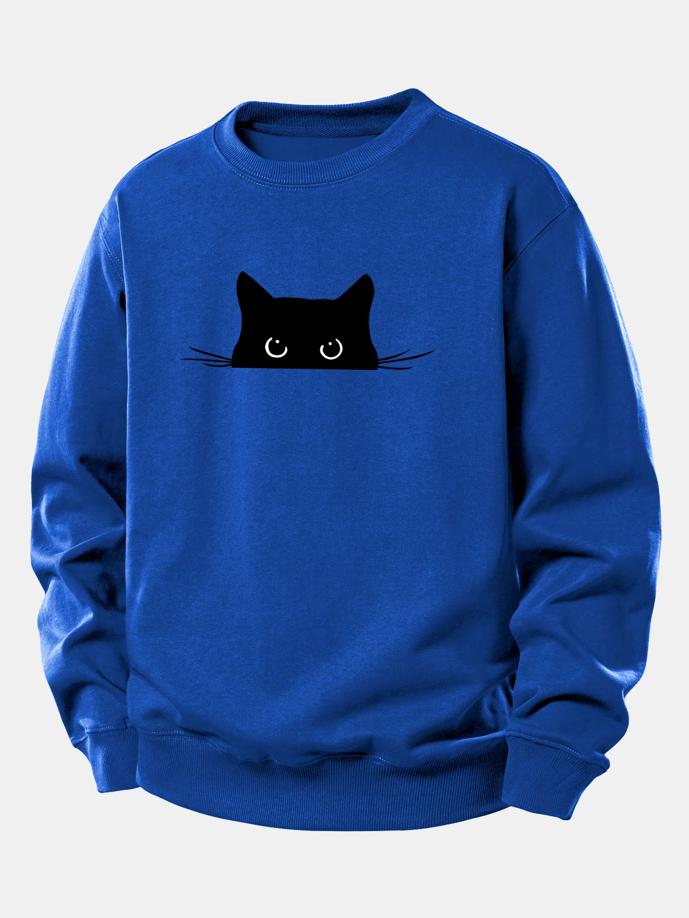 Black Cat Print Relax Fit Sweatshirt - Image 11