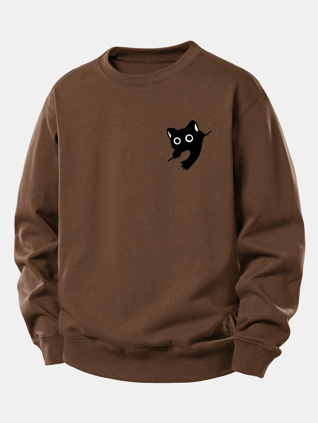 Black Cat Print Relax Fit Sweatshirt - Image 16