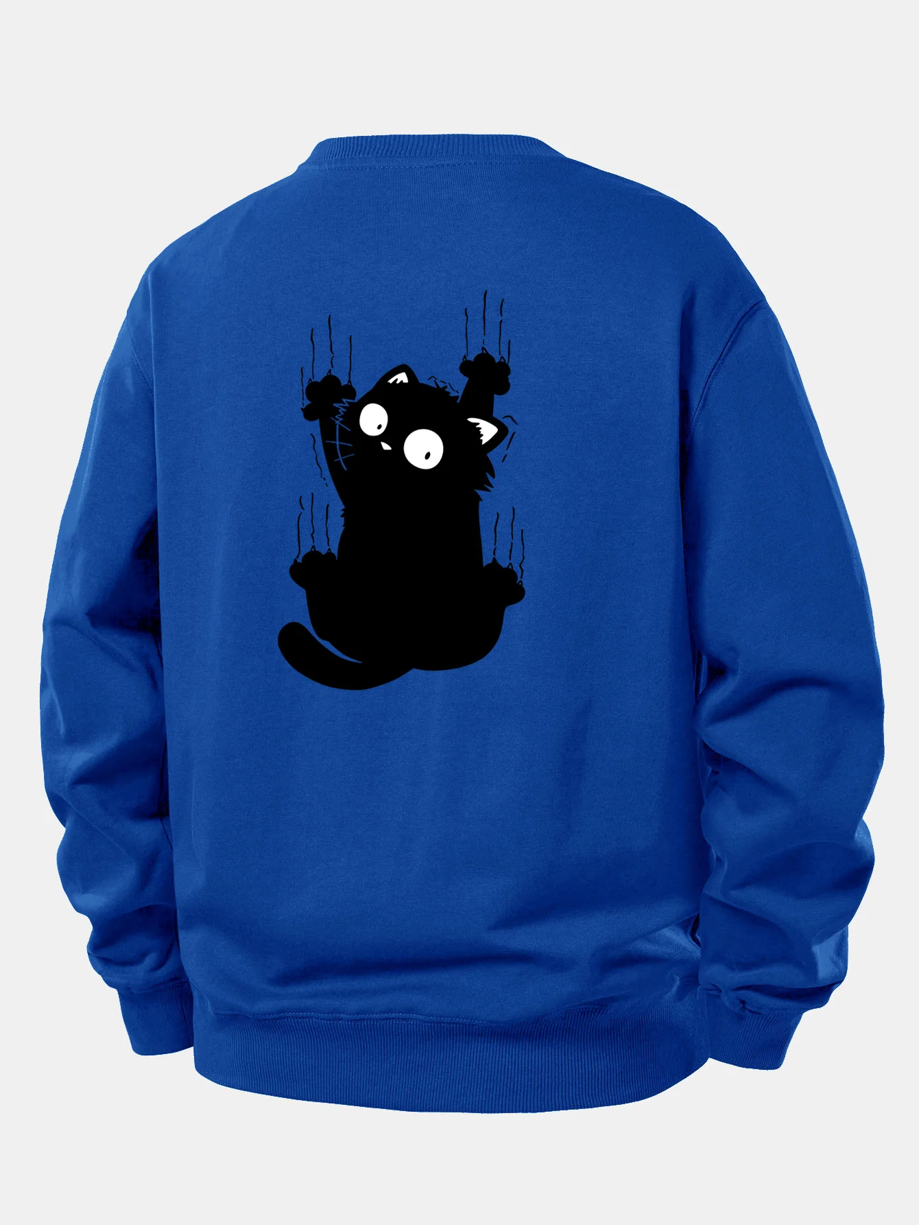 Black Cat Print Relax Fit Sweatshirt - Image 19