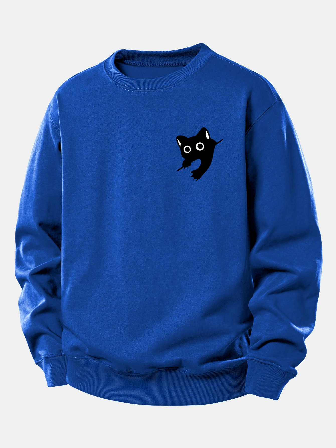 Black Cat Print Relax Fit Sweatshirt - Image 20