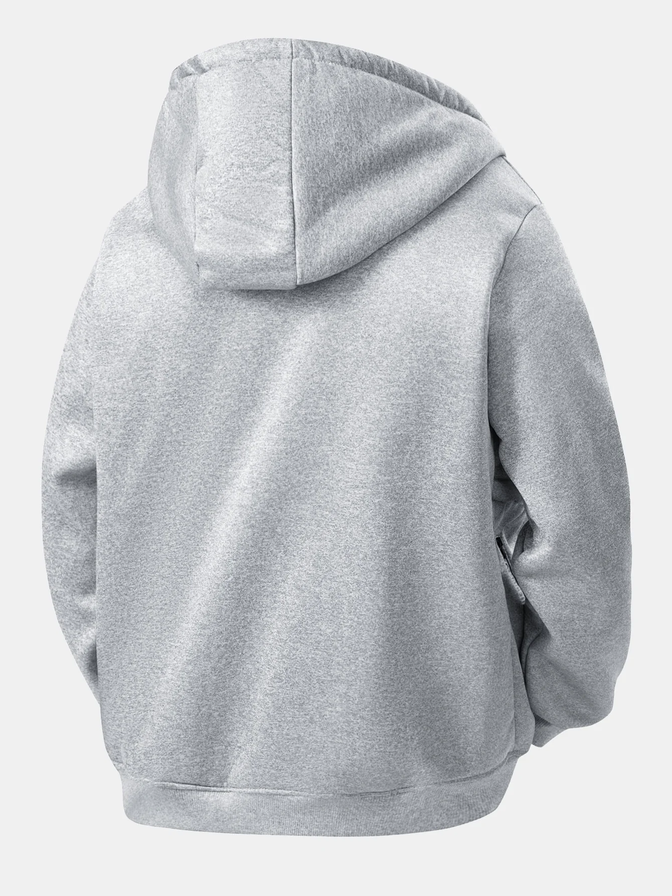 Black Cat Print Teddy Lined Zipper Hoodie - Image 9