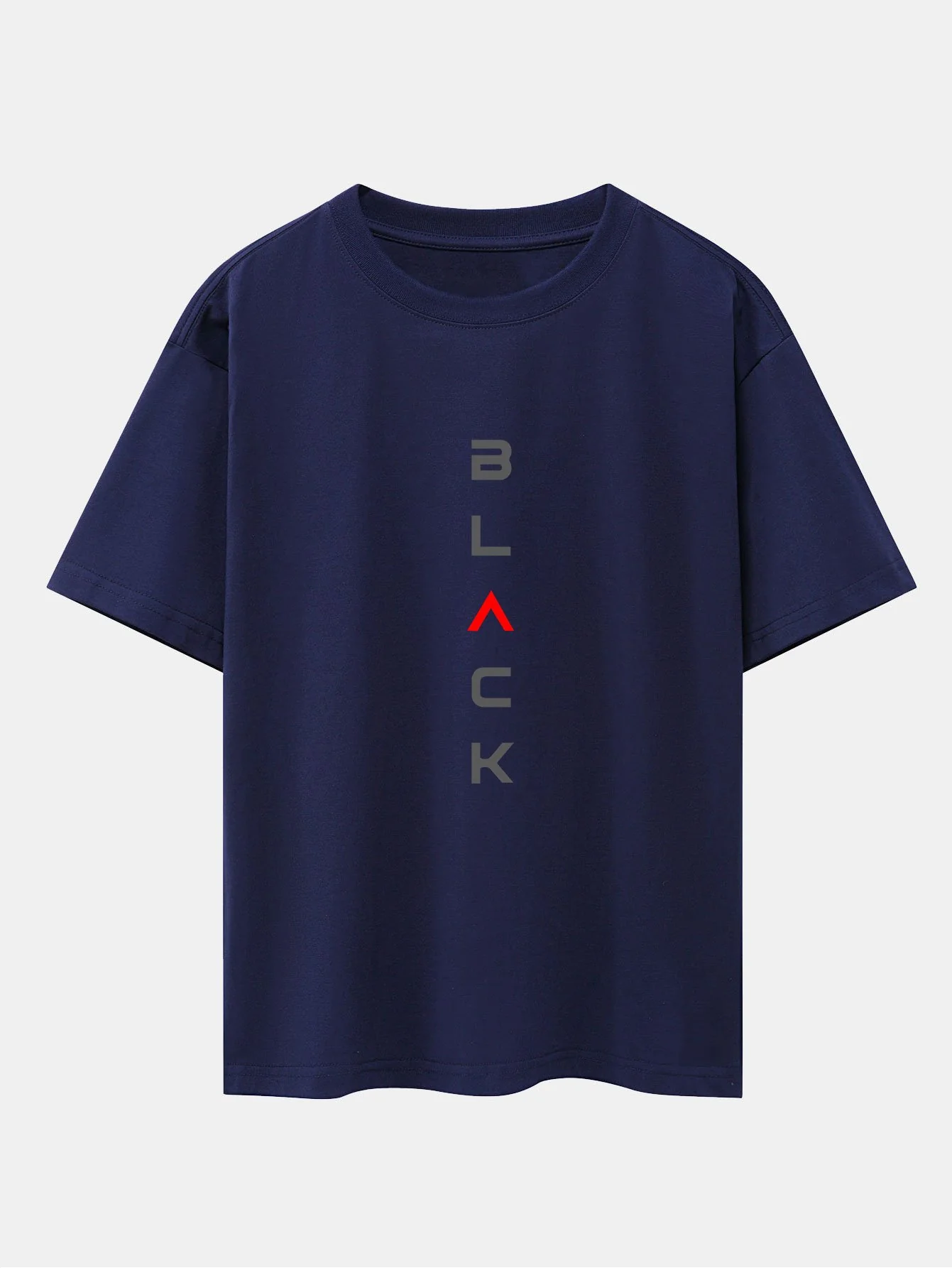 Schwarzes Print Drop Shoulder Oversize T-Shirt - Image 10