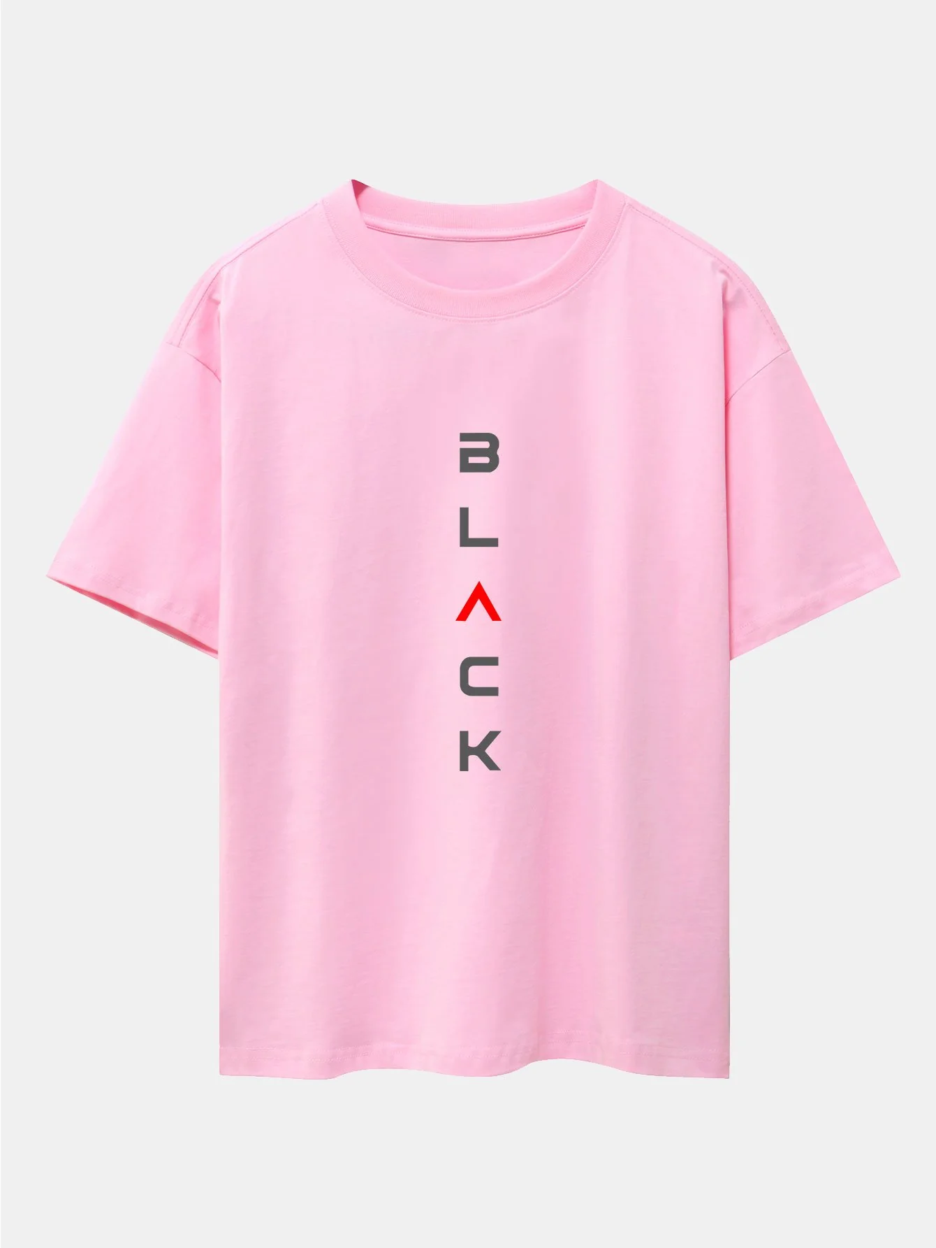 Schwarzes Print Drop Shoulder Oversize T-Shirt - Image 12