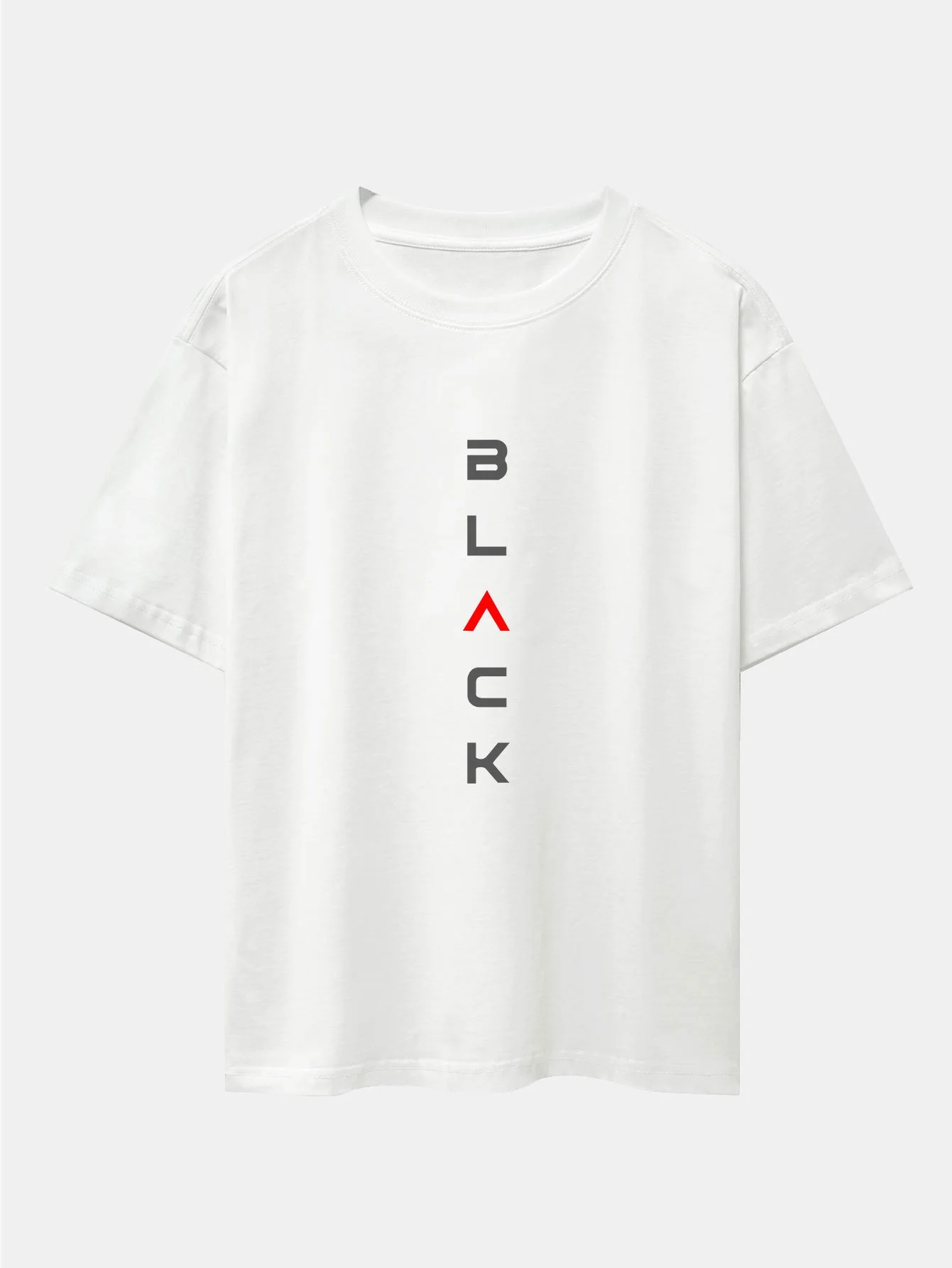Schwarzes Print Drop Shoulder Oversize T-Shirt - Image 2