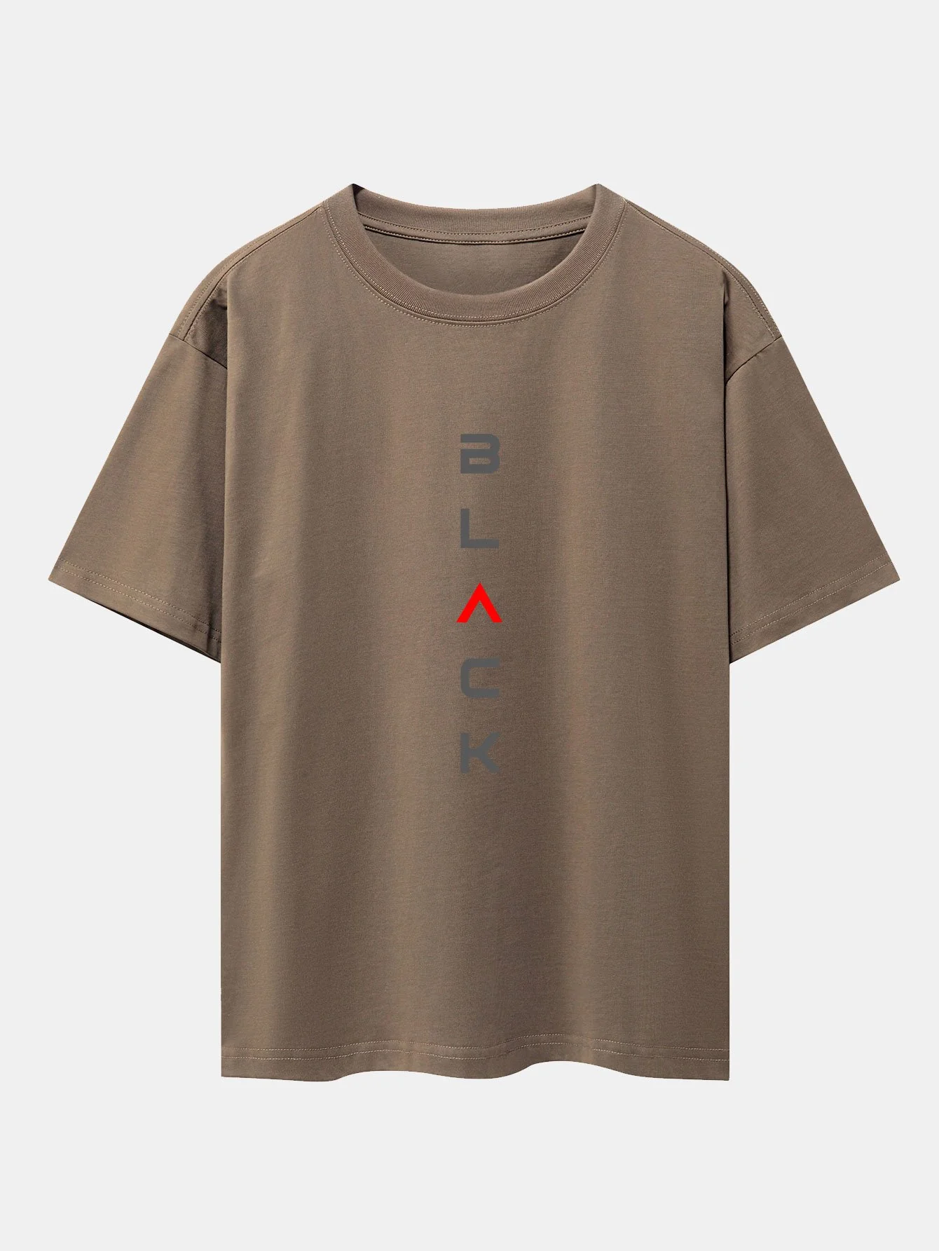 Schwarzes Print Drop Shoulder Oversize T-Shirt - Image 4