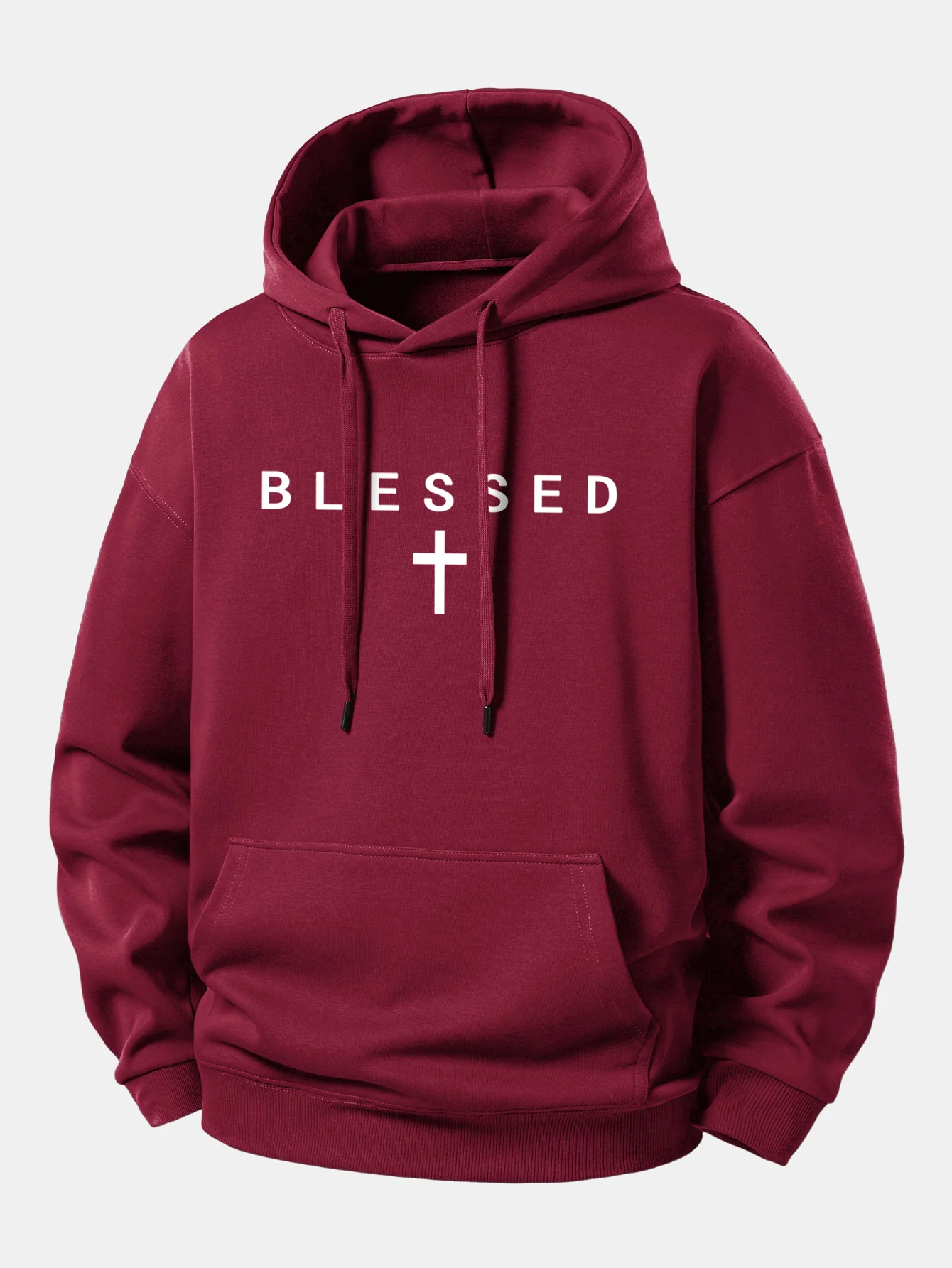 Blessed Cross Print Relax Fit Hoodie - Image 6