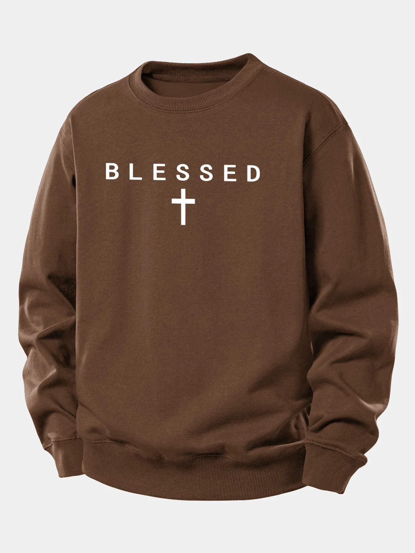 Blessed Cross Print Relax Fit Sweatshirt - Image 3