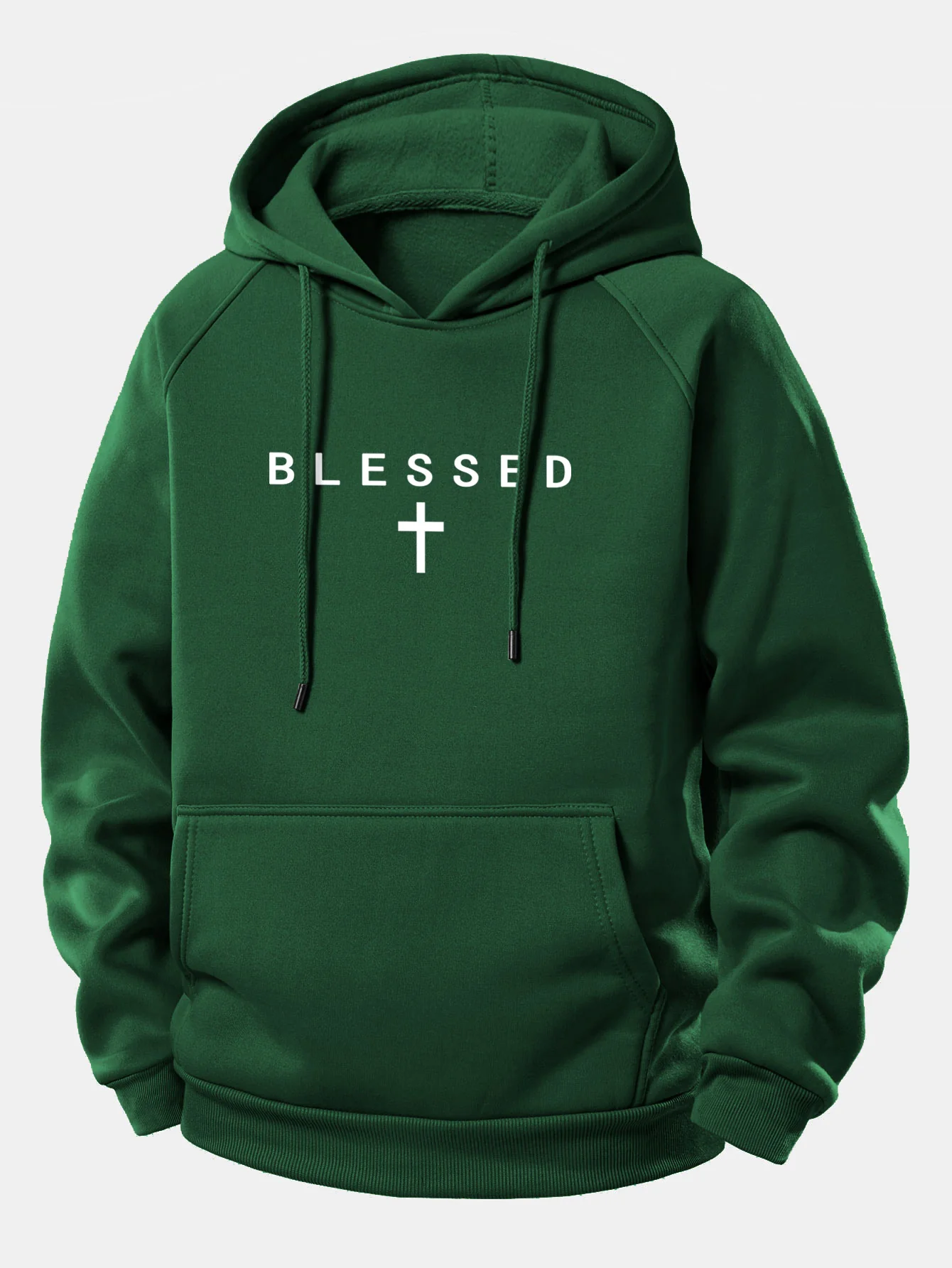 Blessed Print Drawstring Hoodie - Image 13