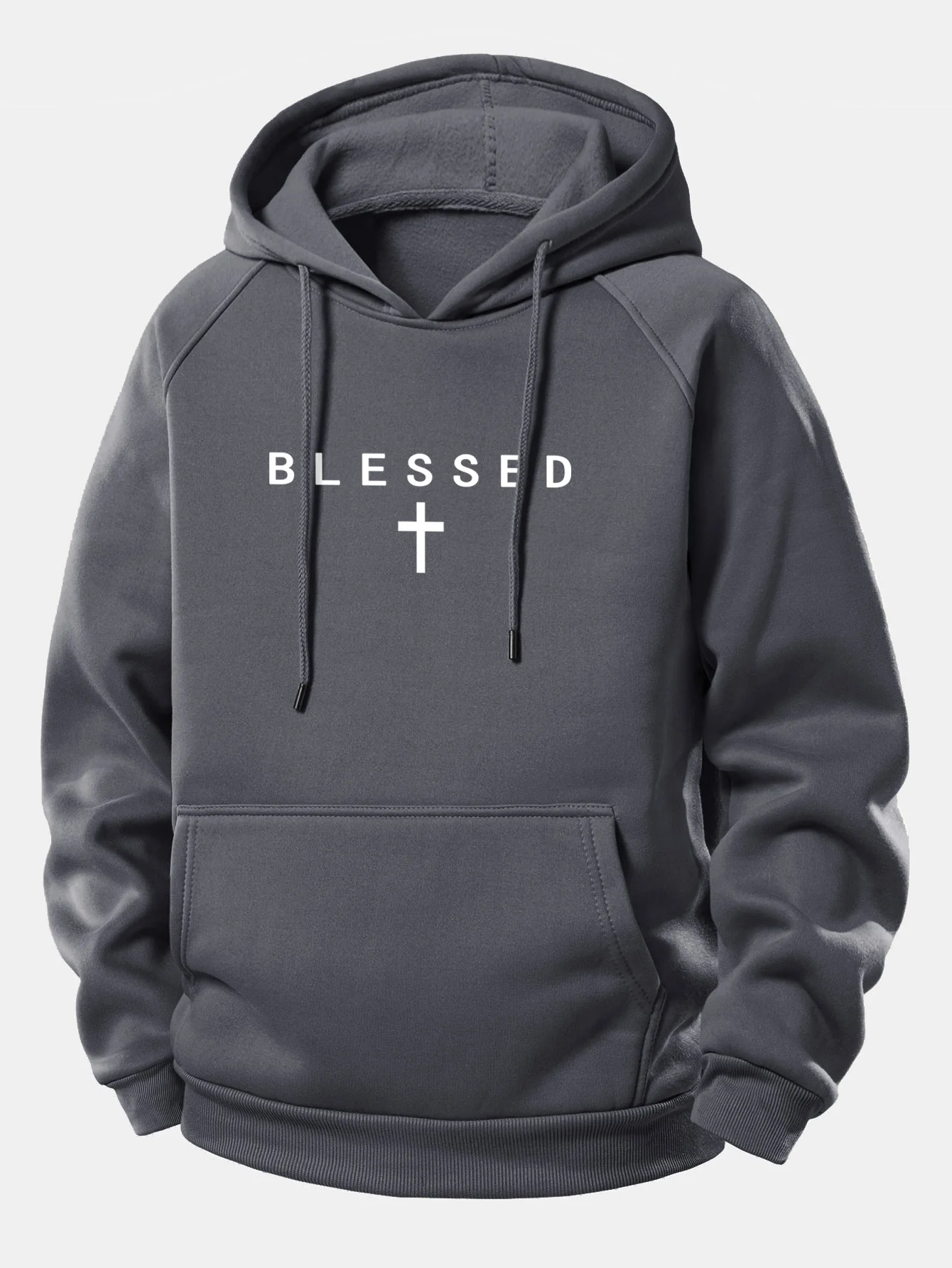 Blessed Print Drawstring Hoodie - Image 2